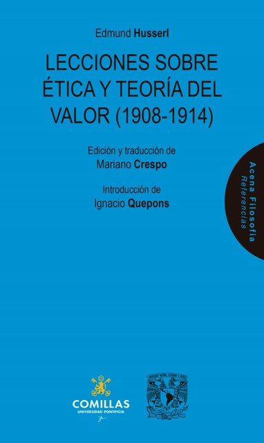 Lecciones sobre ética y teoría del valor (1908–1914), Edmund Husserl