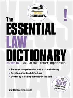 Essential Law Dictionary, Amy Hackney Blackwell