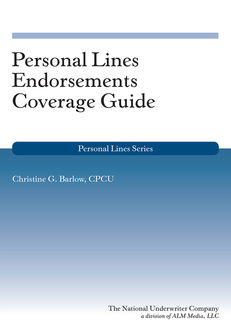 Personal Lines Endorsements Coverage Guide, Christine G.Barlow