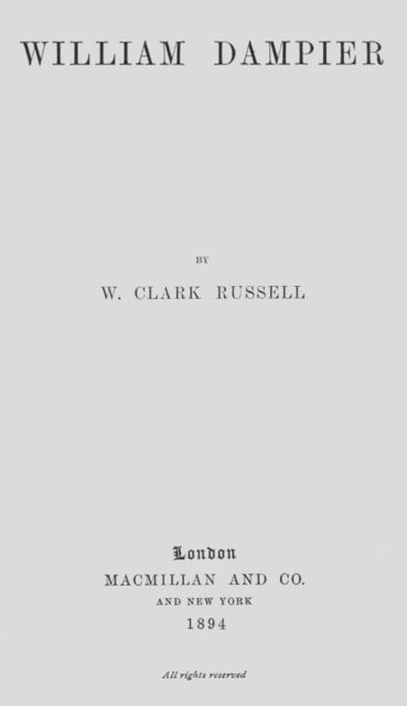 William Dampier, William Clark Russell
