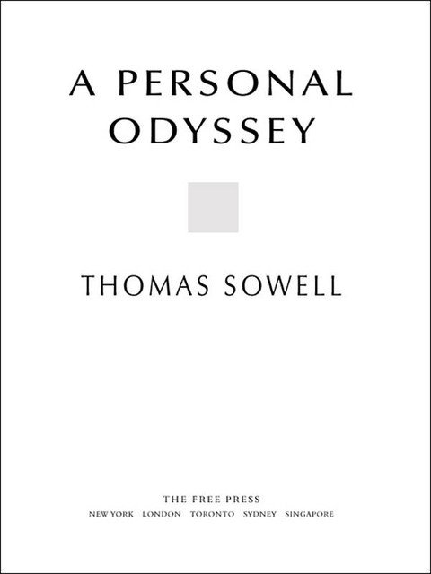 A Personal Odyssey, Thomas Sowell