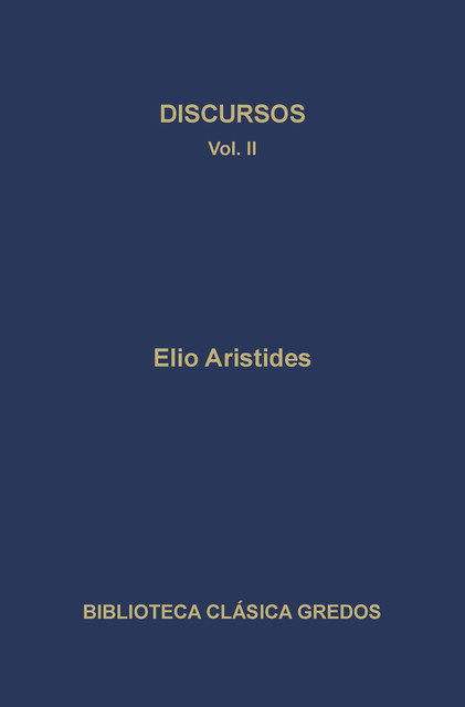 Discursos II, Elio Aristides