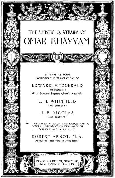The Sufistic Quatrains, Omar Khayyam