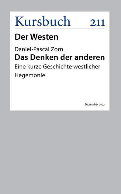 Das Denken der anderen, Daniel-Pascal Zorn