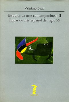 Estudios de arte contemporáneo, II, Valeriano Bozal
