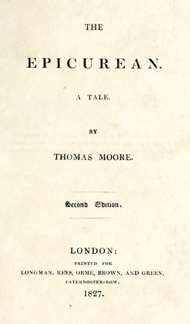 The Epicurean, Thomas Moore