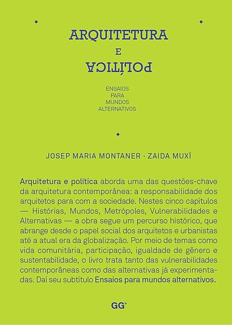Arquitetura e política, Jose Maria Montaner, Zaida Muxí