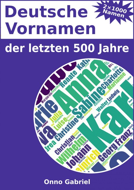 Deutsche Vornamen der letzten 500 Jahre, Onno Gabriel