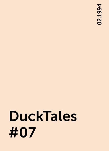 DuckTales #07, 02.1994