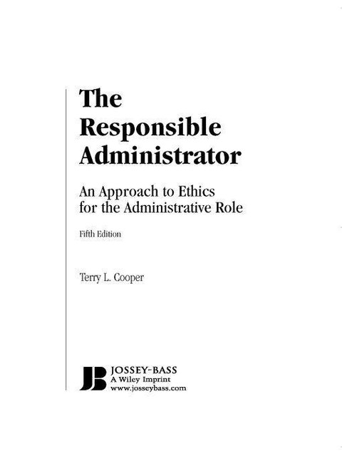 The Responsible Administrator, Terry Cooper