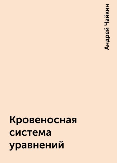 Кровеносная система уравнений, Андрей Чайкин