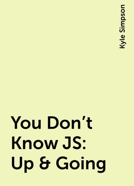 you dont know js book series