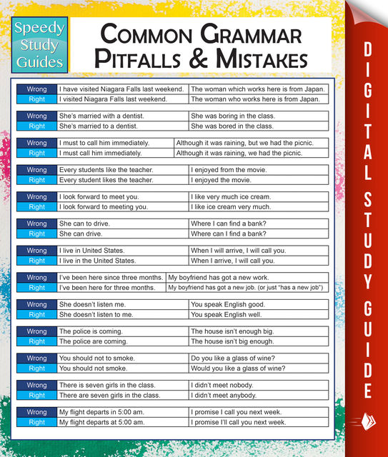 Common Grammar Pitfalls And Mistakes (Speedy Study Guides), Speedy Publishing