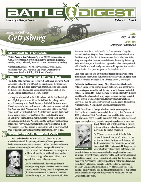 Battle Digest: Gettysburg, Christopher J. Petty