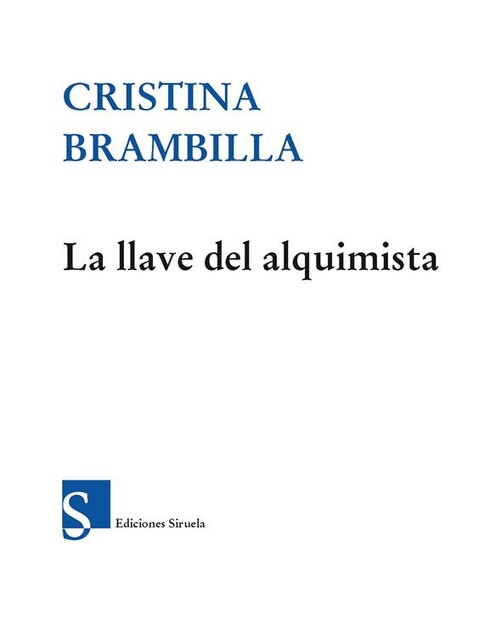 La llave del Alquimista, Cristina Brambilla