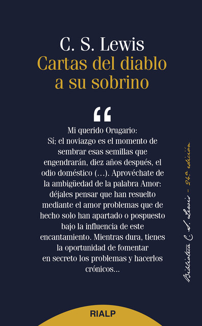 Cartas del diablo a su sobrino, Clive Staples Lewis