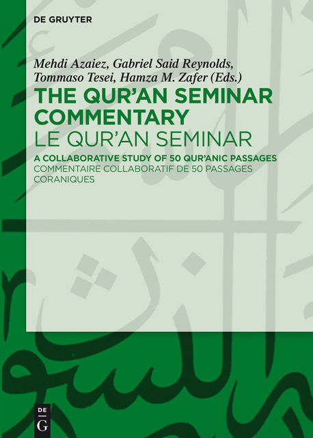 The Qur'an Seminar Commentary / Le Qur'an Seminar, Walter de Gr