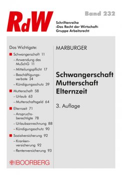 Schwangerschaft – Mutterschaft – Elternzeit, Horst Marburger