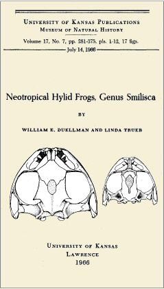 Neotropical Hylid Frogs, Genus Smilisca, William Edward Duellman