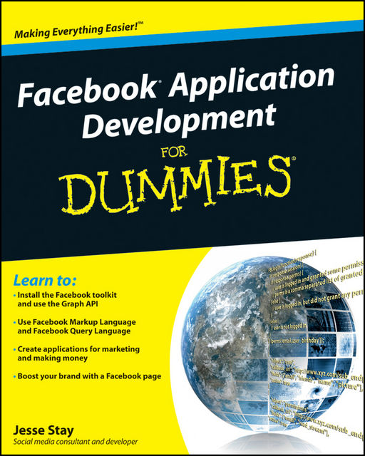Facebook Application Development For Dummies, Jesse Stay