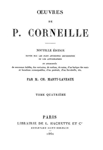 Œuvres de P. Corneille, Tome 04, Pierre Corneille