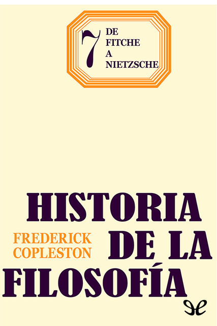De Fitche a Nietzsche, Frederick Copleston