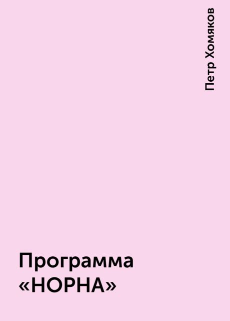Программа «НОРНА», Петр Хомяков