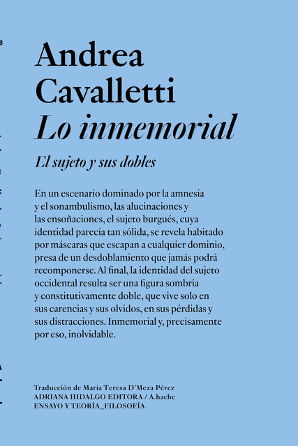 Lo inmemorial, Andrea Cavalletti