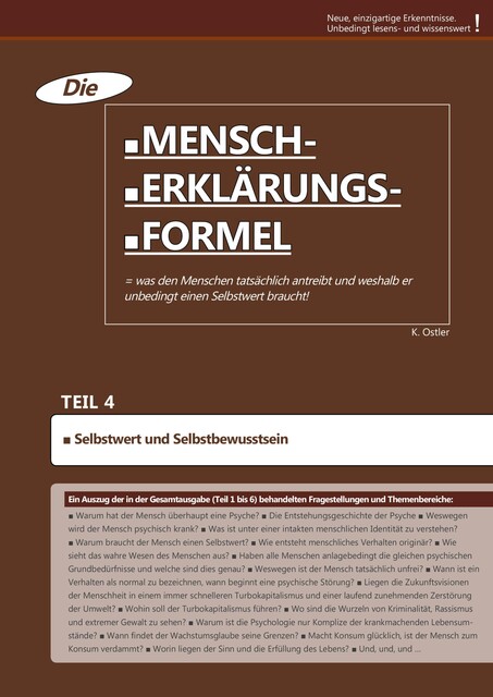 Die Mensch-Erklärungsformel (Teil 4), K. Ostler