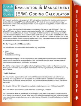 Evaluation & Management (E/M) Coding Calculator (Speedy Study Guides), Speedy Publishing