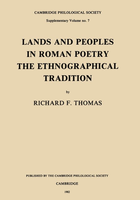 Lands and Peoples in Roman Poetry, Richard Thomas