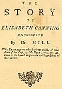 The Story of Elizabeth Canning Considered, John Hill