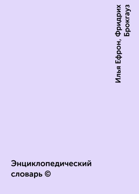 Энциклопедический словарь (С), Илья Ефрон, Фридрих Брокгауз