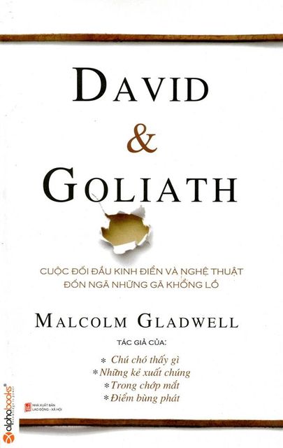David & Goliath: Cuộc đối đầu kinh điển và nghệ thuật đốn ngã những gã khổng lồ, Tác Giả: Malcolm Gladwell, Dịch Giả: Tuệ Minh, Nxb Lao Động – Xã Hội