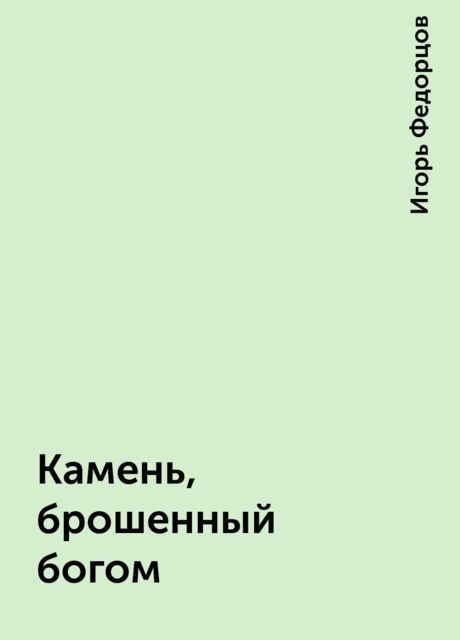 Камень, брошенный богом, Игорь Федорцов