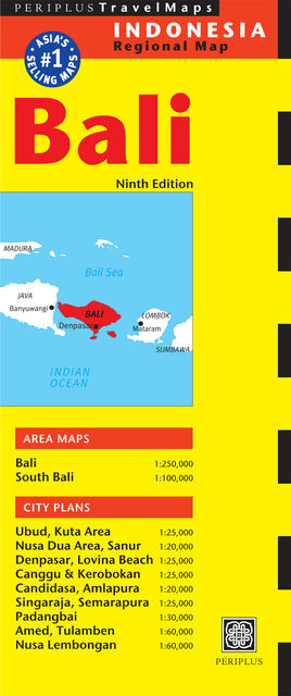 Bali Travel Map Ninth Edition, Periplus