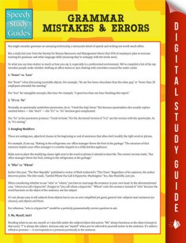 Grammar Mistakes & Errors (Speedy Study Guide), Speedy Publishing