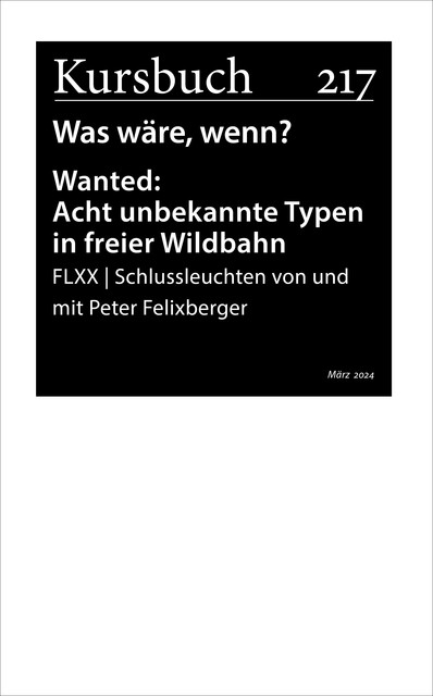 FLXX | Schlussleuchten von und mit Peter Felixberger, Peter Felixberger