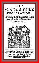 His Maiesties Declaration, touching his Proceedings in the late Assemblie and Conuention of Parliament (His Majesties' Declaration, touching his Proceedings in the late Assembly and Convention of Parliament), James Stuart