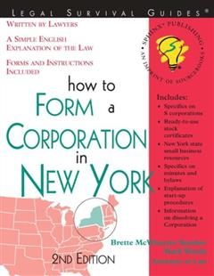 How to Form a Corporation in New York, Mark Warda