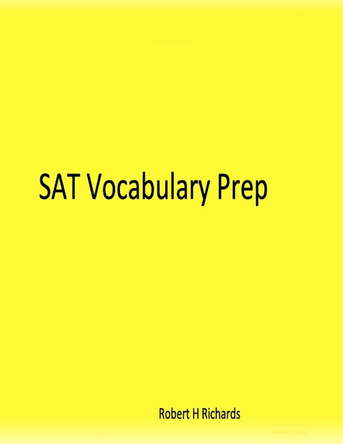 Sat Vocabulary Prep, Robert Richards