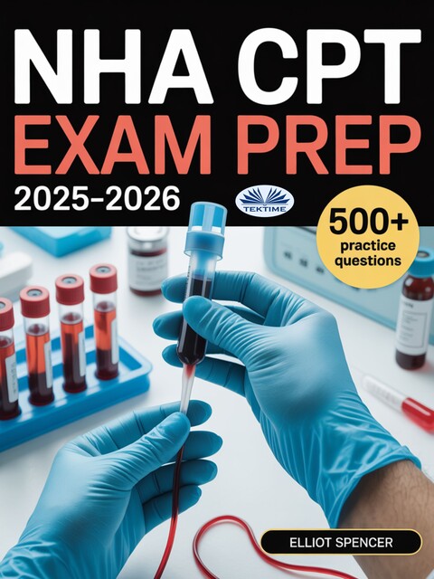 NHA CPT National Healthcareer Association Certified Phlebotomy Technician Exam Prep 2025–2026-Study Guide With 500+ Practice Tests, Full-Length Exams, Strategies & Tips To Pass On Your First Try, Elliot Spencer