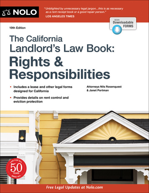 California Landlord's Law Book, The, Janet Portman, Nils Rosenquest