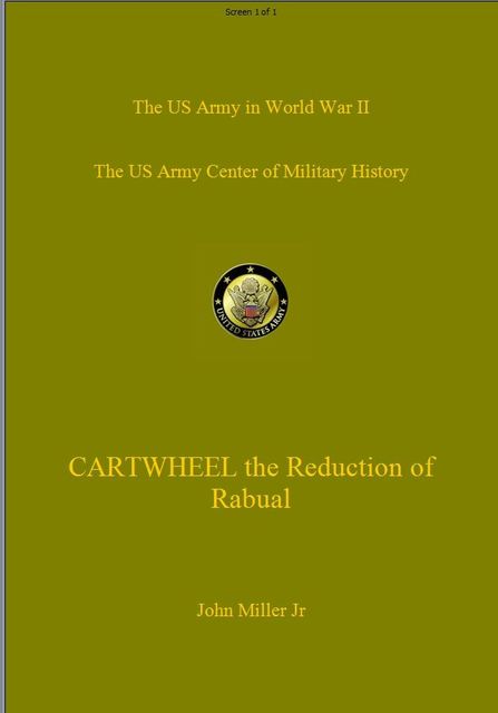 CARTWHEEL – The Reduction of Rabaul, John Miller