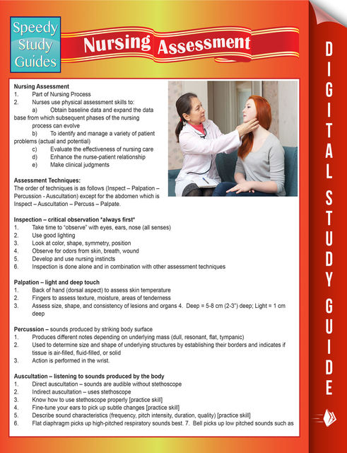Nursing Assessment (Speedy Study Guides), Speedy Publishing