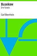 Busekow: Eine Novelle, Carl Sternheim