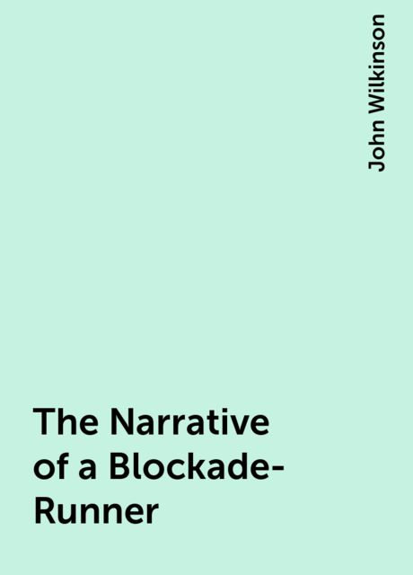 The Narrative of a Blockade-Runner, John Wilkinson