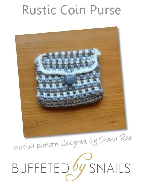 Rustic Coin Purse Crochet Pattern, Shana Rae