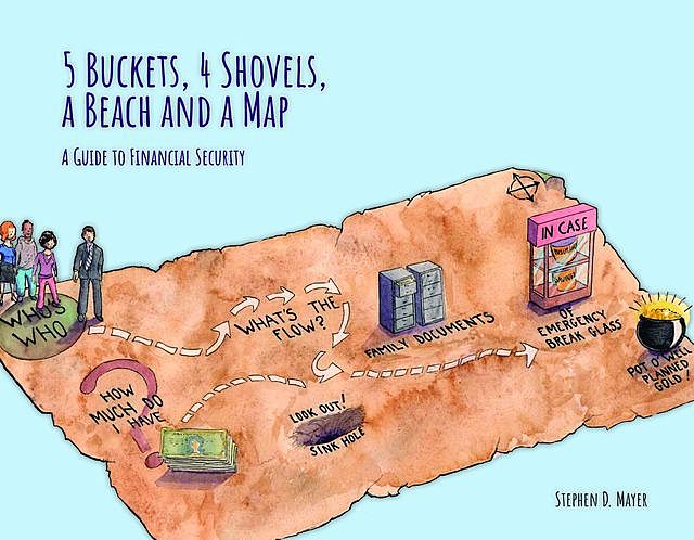 5 Buckets, 4 Shovels, a Beach and a Map, Stephen D Mayer