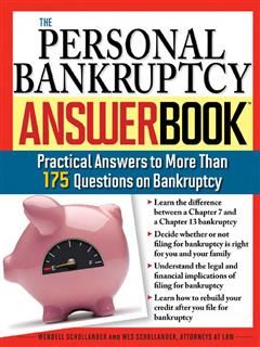 Personal Bankruptcy Answer Book, Wendell Schollander